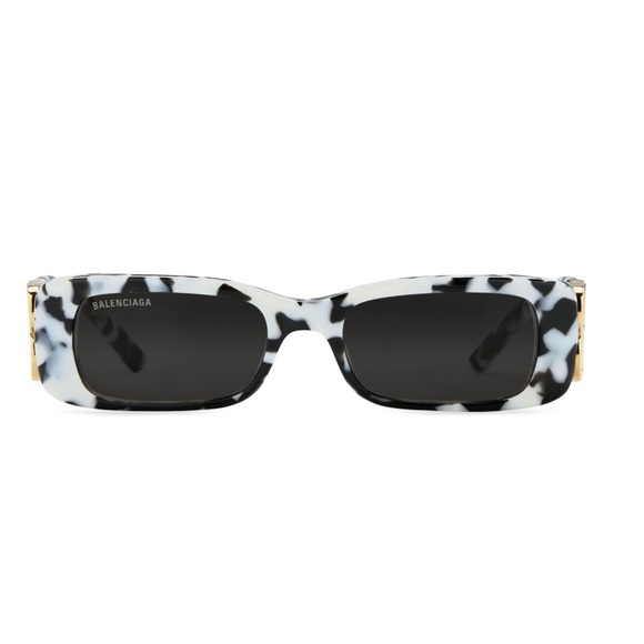 DYNASTY RECTANGLE SUNGLASSES IN WHITE - Picture 2 of 4